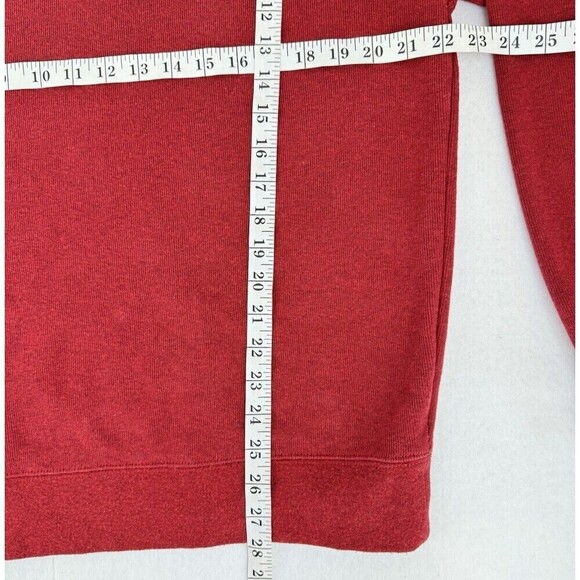 Orvis 1/4 Zip Pullover Sweater Men's Medium Maroon Red Ribbed Knit 100% Cotton - Picture 10 of 13
